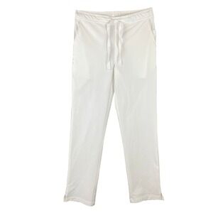 Adar Addition Collection White Scrub Pants A5100 Drawstring Elastic Waist Small